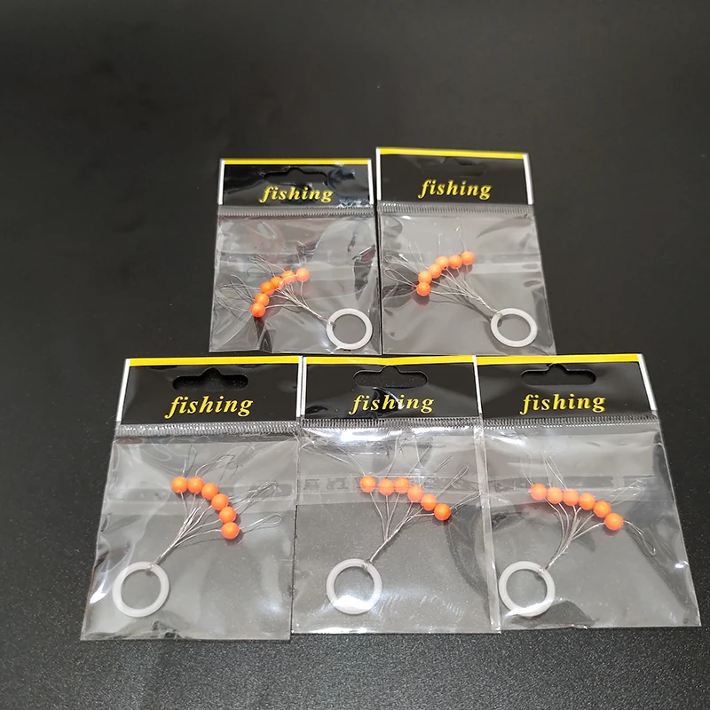 Flotador de pesca en forma de bola, aparejos de pesca de espuma, boyas de agua dulce de 5mm-15mm, naranja, 00 #0 #1 #2 #3 #4 #5 #, 50 paquetes por lote, 00085 - imagen 4