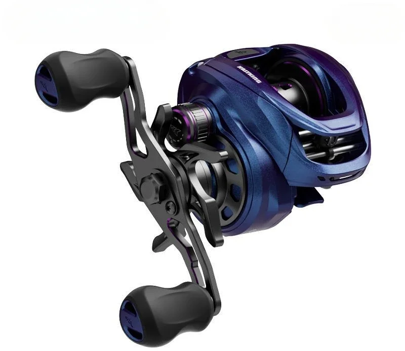 Carrete baitcasting metálico de largo lanzamiento y anti-enredo
