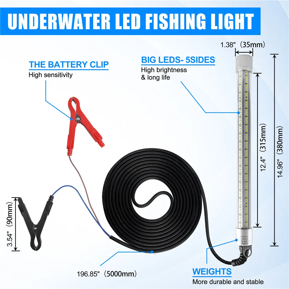 Luz LED sumergible 80W para pesca nocturna de profundidad - imagen 2