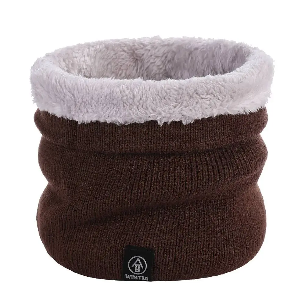 Polainas térmicas unisex para el cuello de invierno, forro polar, calentador de cuello de doble capa, bufandas gruesas y cálidas con bucle circular para mujeres y hombres