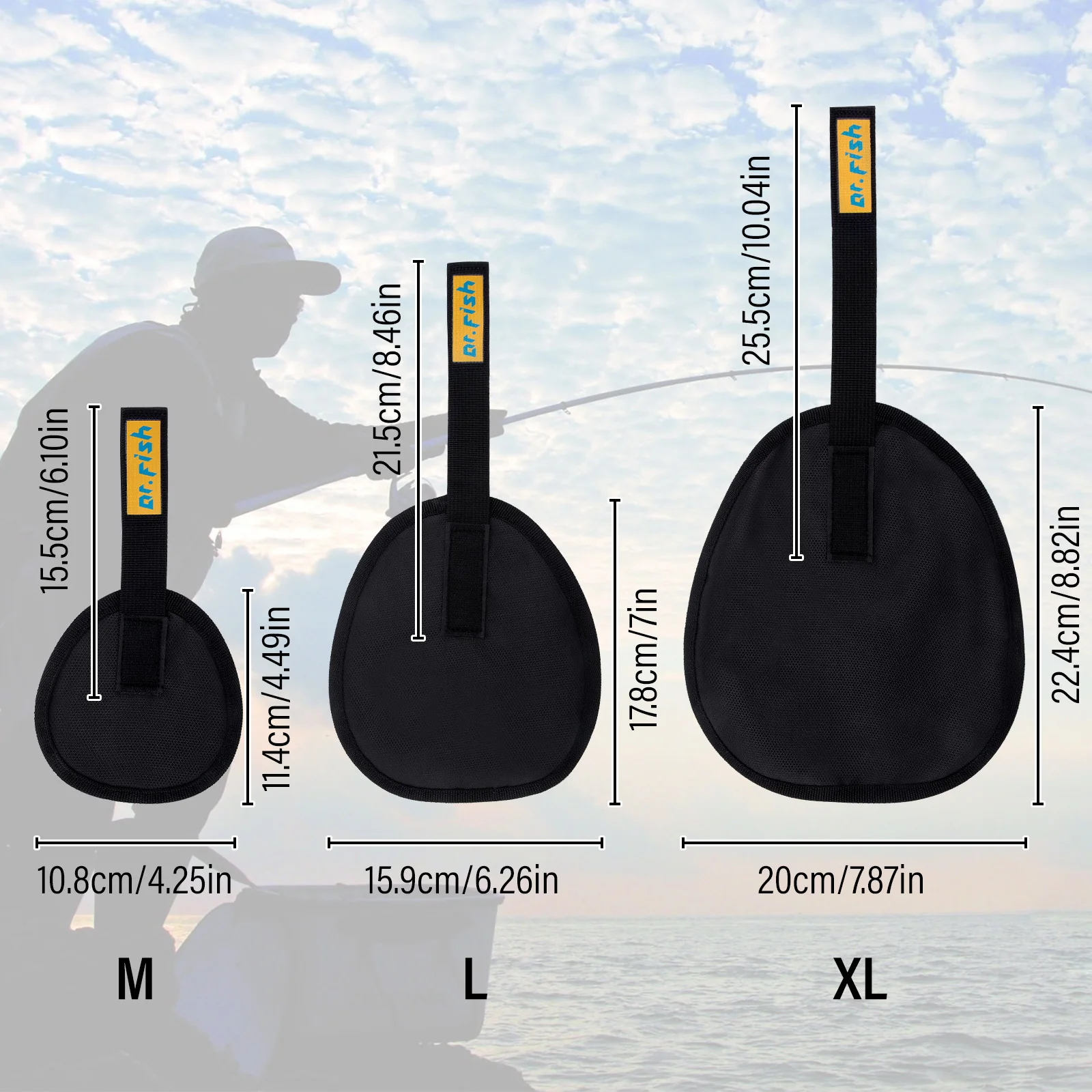 Protector de señuelo de pesca de nailon con parche mágico, cubierta segura, almacenamiento de cebo para Crankbaits, Spinnerbaits, plantillas, organizador de aparejos, 3 uds. - imagen 2