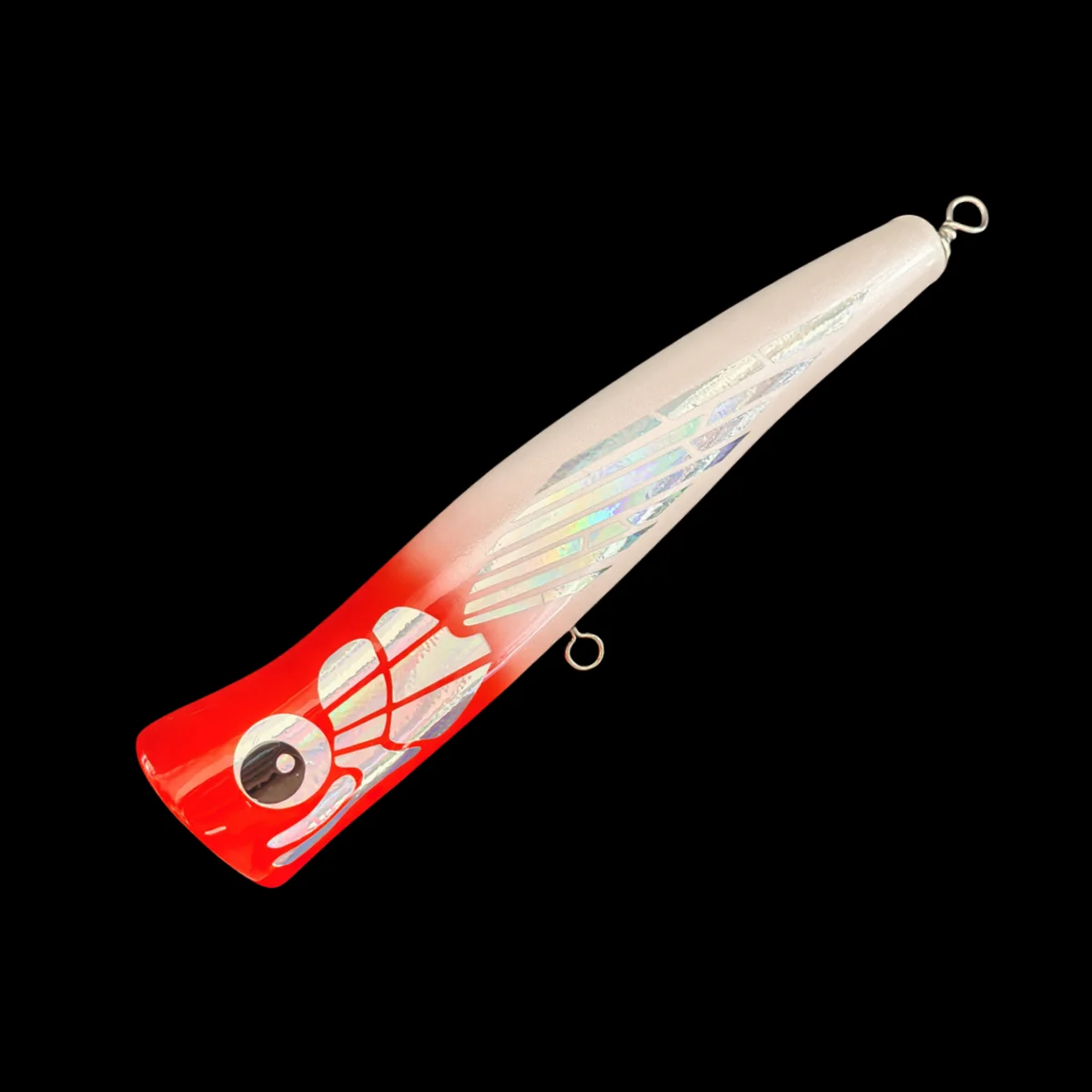 Señuelo de pesca MUKUN Big Game Popper, 200mm, 100g, cebo duro Artificial Topwater Popper para mar pesado, señuelo de pesca de atún GT - imagen 3