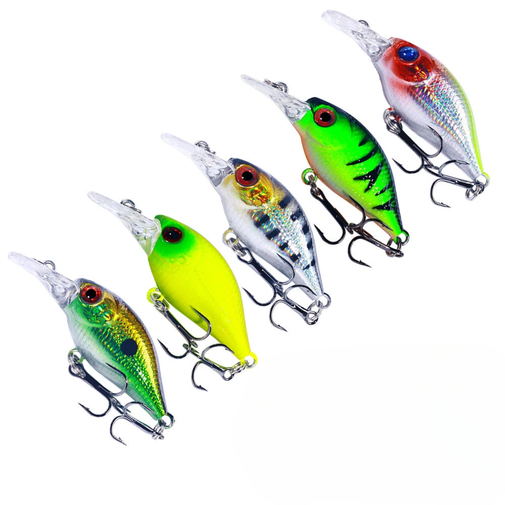 Mini Señuelos de Pesca flotantes Crankbait 53mm 4,3g Pesca Wobbler para Topwater trucha Lucio cebo Artificial Jerkbait equipo de Pesca - imagen 4