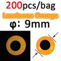 200pcs 9mm Orange