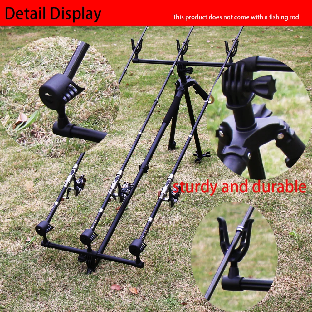 Equipo de pesca de aleación de aluminio, soporte para trípode para caña de pescar retráctil, soporte para caña de mar plegable ultracorto, accesorio para equipo