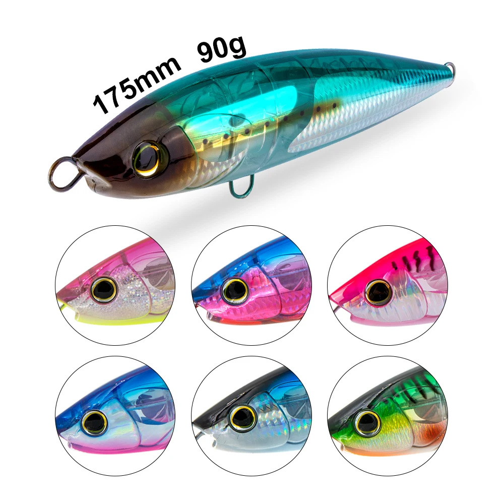 GREENSPIDER-señuelo de Pesca de Mar, señuelo de 90g, 146g, GT Stickbait, Flash blade, lápiz flotante, para curricán, atún, lubina - imagen 4