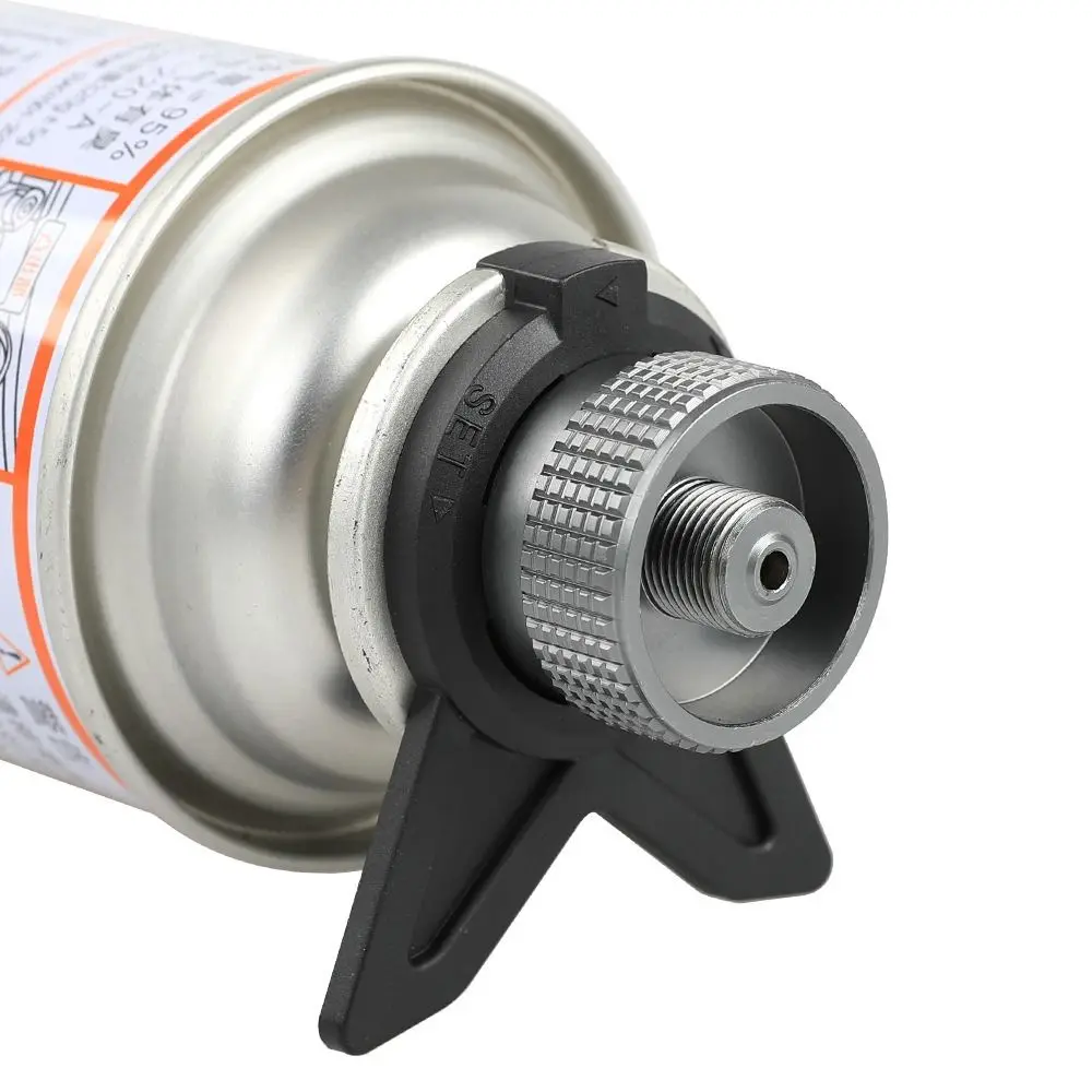 Adaptador de butano de aleación de aluminio y poliamida, cabezal de estufa dividido, adaptador de tanque de Gas tipo tarjeta negra, fácil conexión, soporte estable - imagen 4
