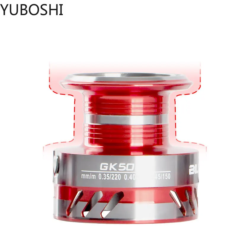 YUBOSHI-carrete de pesca con agarre de Metal, rueda giratoria de trucha marina de GK1000-7000, arrastre máximo de 8kg, relación de engranaje 5,2: 1 - imagen 5