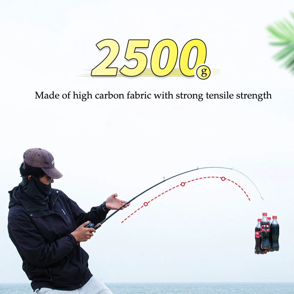 SIECHI-caña de pescar giratoria de fibra de carbono, señuelo de Pesca de 6-8 secciones, 1,5 M, 1,8 M, 2,1 M, aparejos de agua salada para mar de carpa - imagen 5