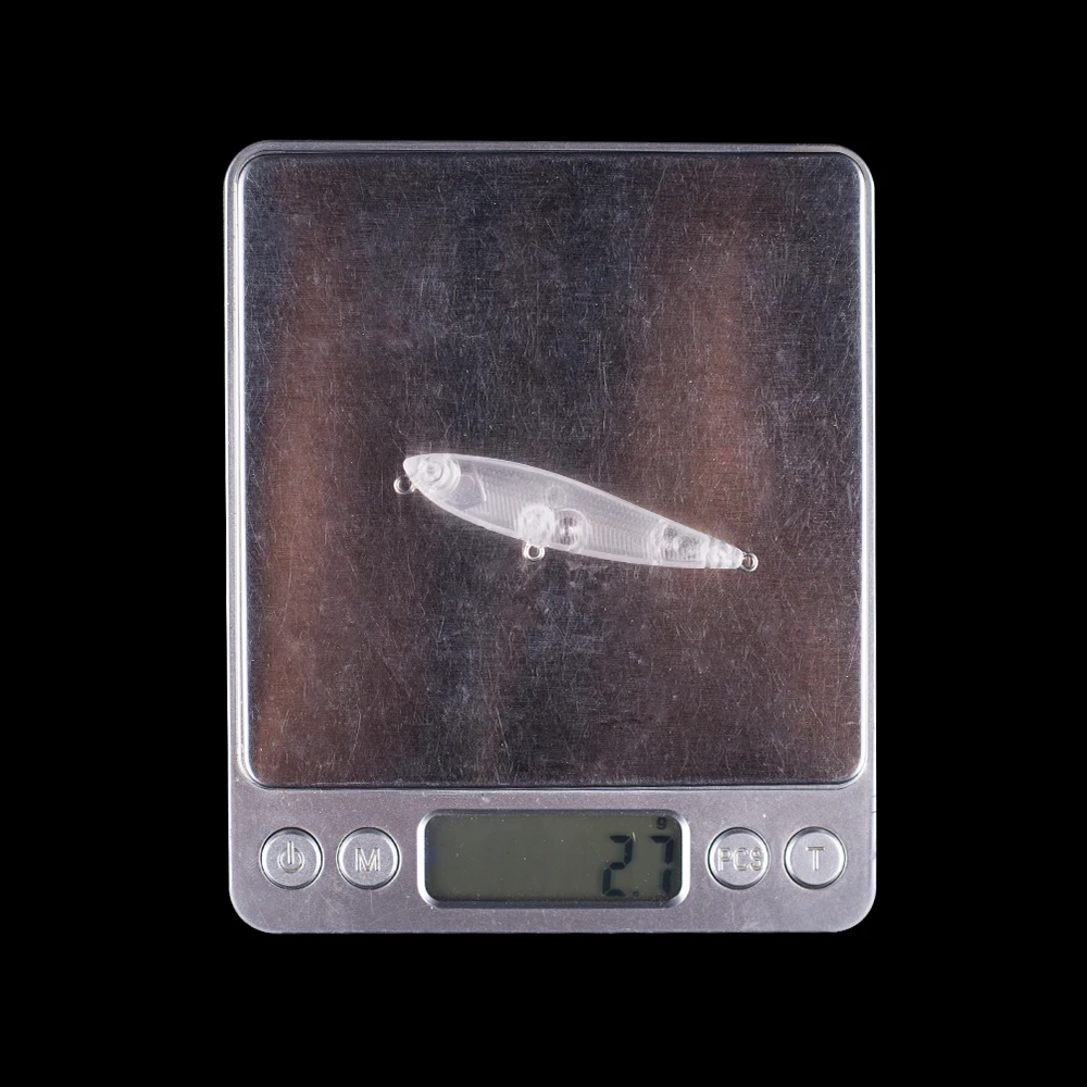 Hanlin-Mini Señuelos de Pesca, cebos de lápiz duro Minnow, de plástico flotante, sin pintar, 10/20 piezas, 5,5 cm, 2,5g - imagen 3