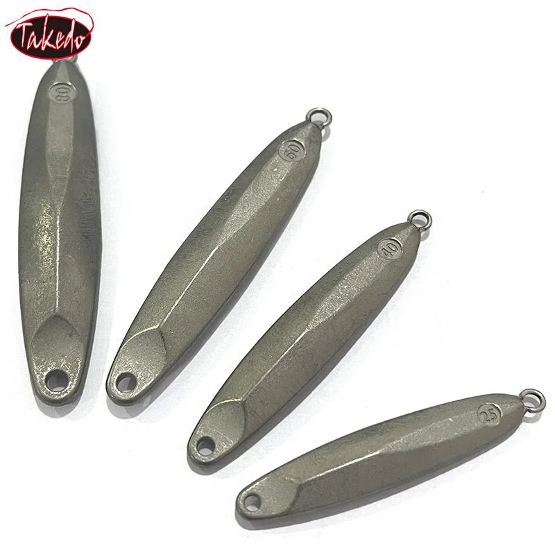 TAKEDO JD01 Señuelos de Pesca de tungsteno en blanco, 25G, 40G, 60G, 80G, soldadura sin pintar, círculo único, señuelo de Jigging, espacios en blanco para perca de atún - imagen 4