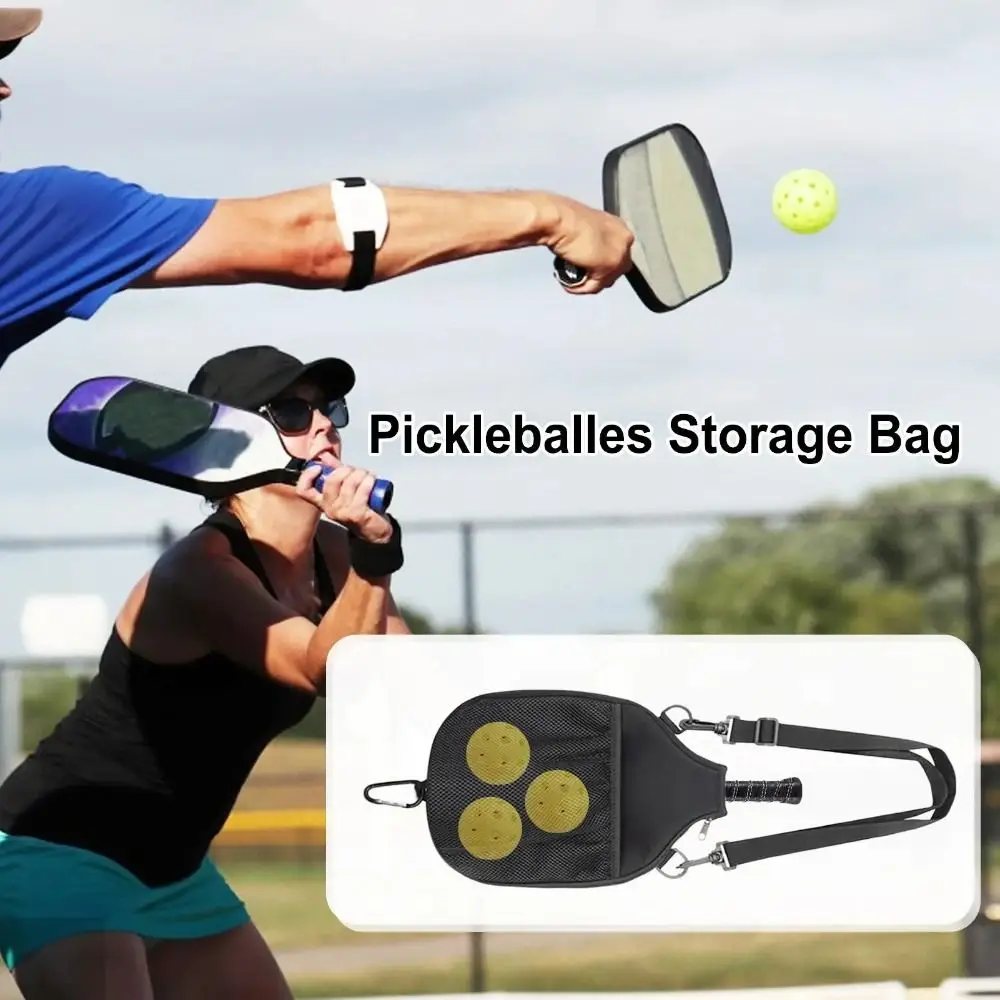 Bolso cruzado de Pickleball de gran capacidad, correa ajustable impermeable, cubierta de paleta de Pickleball, cierre de cremallera profesional - imagen 4