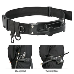 Cinturón Porta Cañas Ajustable – Soporte Lumbar Doble para Pesca