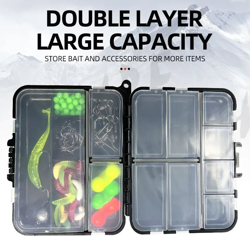 Caja de accesorios para aparejos de pesca de mar 12 Gabo, caja de almacenamiento portátil para pesca, piezas de pesca multifuncionales, caja de plástico - imagen 3