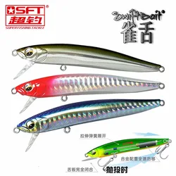 SFT-cebo falso con lengua de gorrión para pesca, perca suspendida de larga distancia, común en agua dulce y mar, 90F, 8g