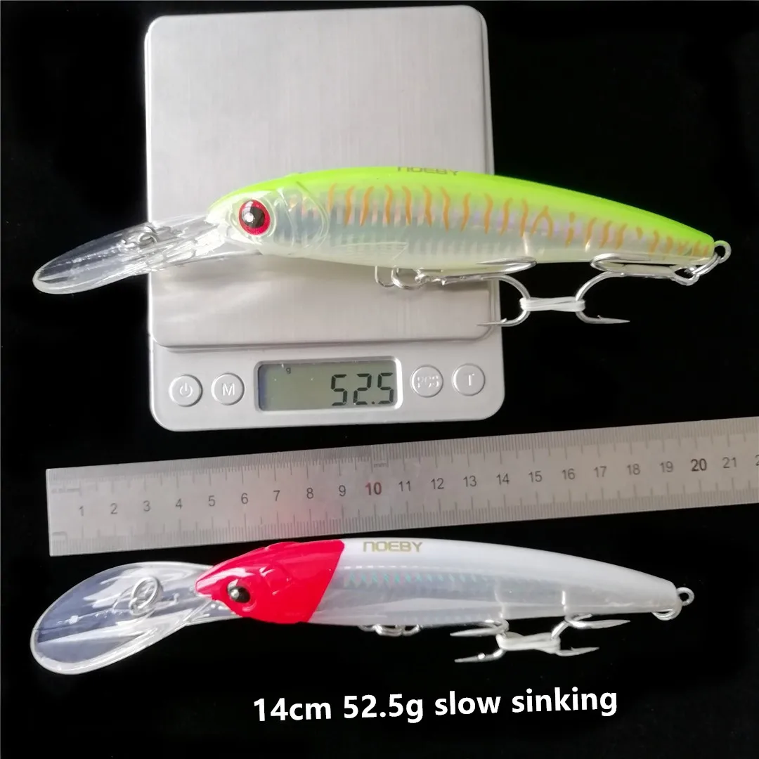 Noeby-SEÑUELOS DE PESCA DE piscardo, cebo duro flotante que se hunde, 14cm, 52g, 6 piezas - imagen 2