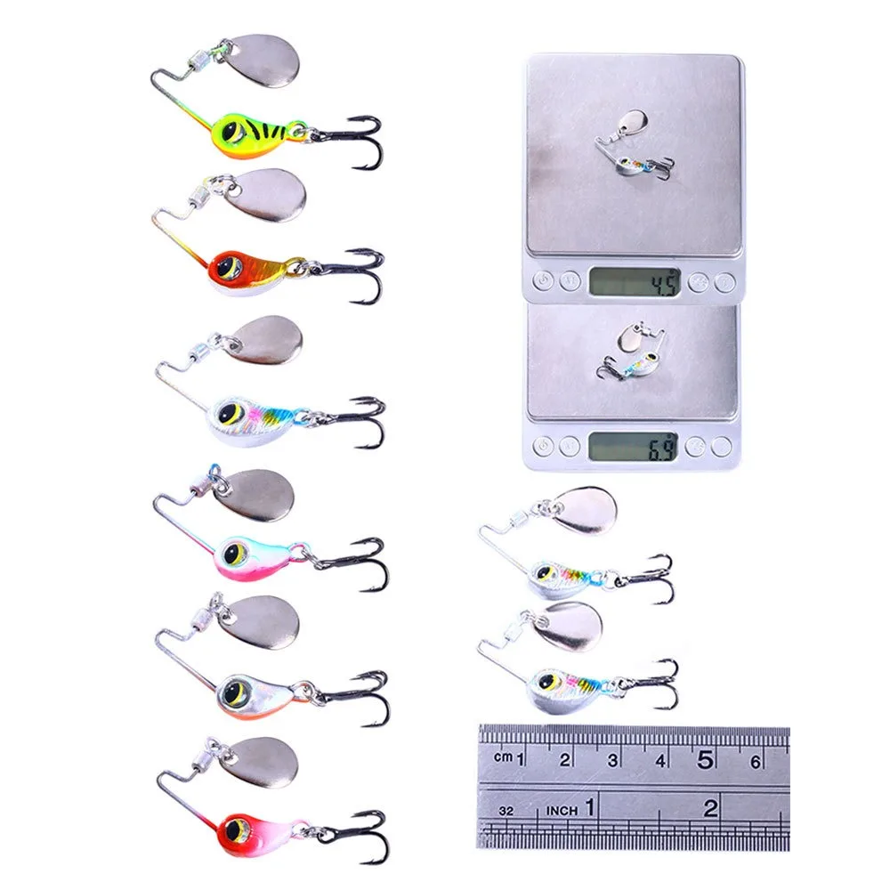 Crankbaits de Metal con lentejuelas, aparejos de 8g, Wobblers para hundimiento de lubina - imagen 5