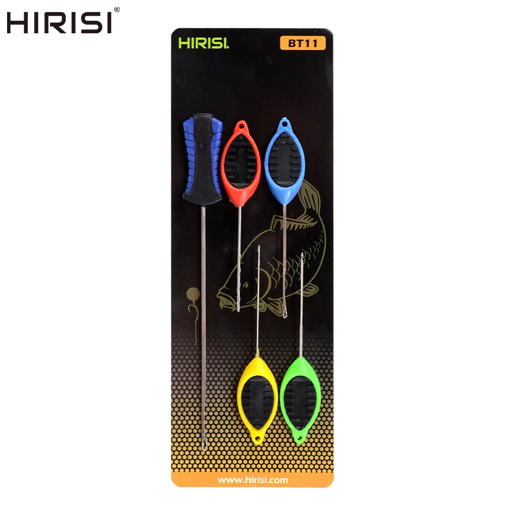 Hirisi-Juego de agujas para cebo de pesca de carpa, aparejos Boilie emergentes, aguja de empalme, herramientas de fabricación de eslabones de gancho de carpa, accesorios de pesca BT11 - imagen 2