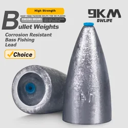 Pesas de bala de 9KM, plomos de pesca, 15 Uds., peso de pesca para aparejos de pesca de lubina Texas, aparejos de anzuelo de agua dulce y salada, 1,75 ~ 14g