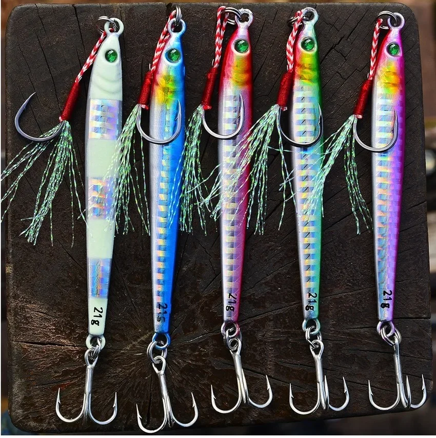 Cuchara de Jigging Metálica Lenta Artificial para Lubina Orilla - imagen 5