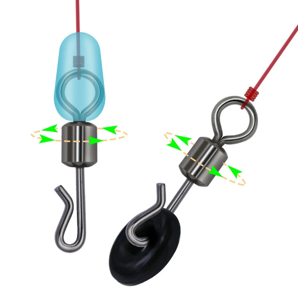 DNDYUJU-aparejos giratorios de cambio rápido para carpas, accesorios de pesca de carpa, 30 piezas, color negro mate - imagen 4