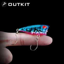 Nuevo 1 Uds 4cm 3g mini Popper cebo duro Minnow señuelo de pesca Crankbait Wobbler aparejos Isca Poper flotante superior agua Pike señuelos