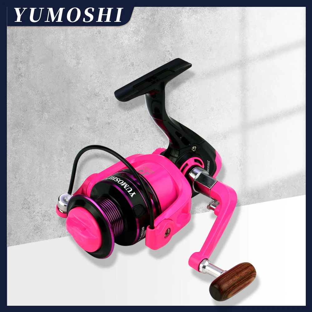 BAKAWA-carrete de pesca giratorio de alta velocidad, accesorios de pesca de carpa, herramientas de agua dulce y salada, serie Rosa 2000-7000, 5,2: 1 - imagen 5