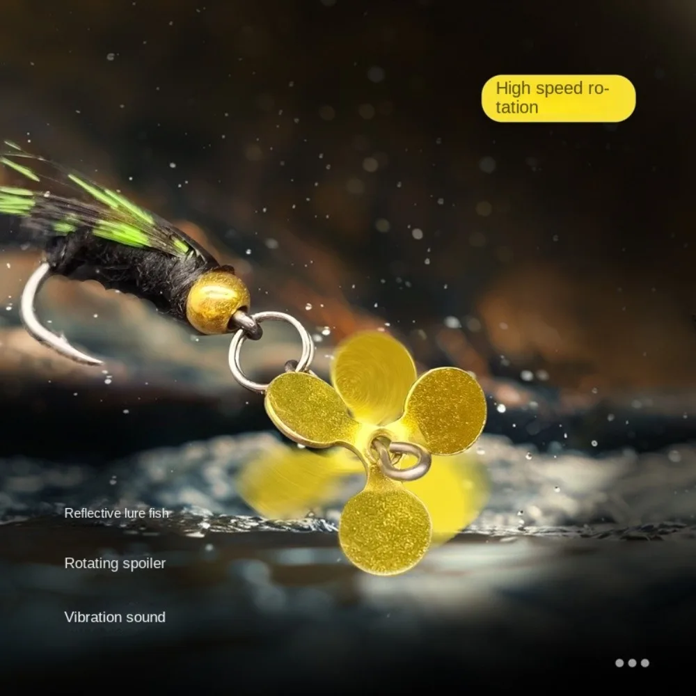 30 Uds Spinnerbait hélice de mosca enchufe giratorio fundición cuchillas de señuelo de pesca personalizadas hoja de utilería Spinnerbait Topwater de acero inoxidable - imagen 2