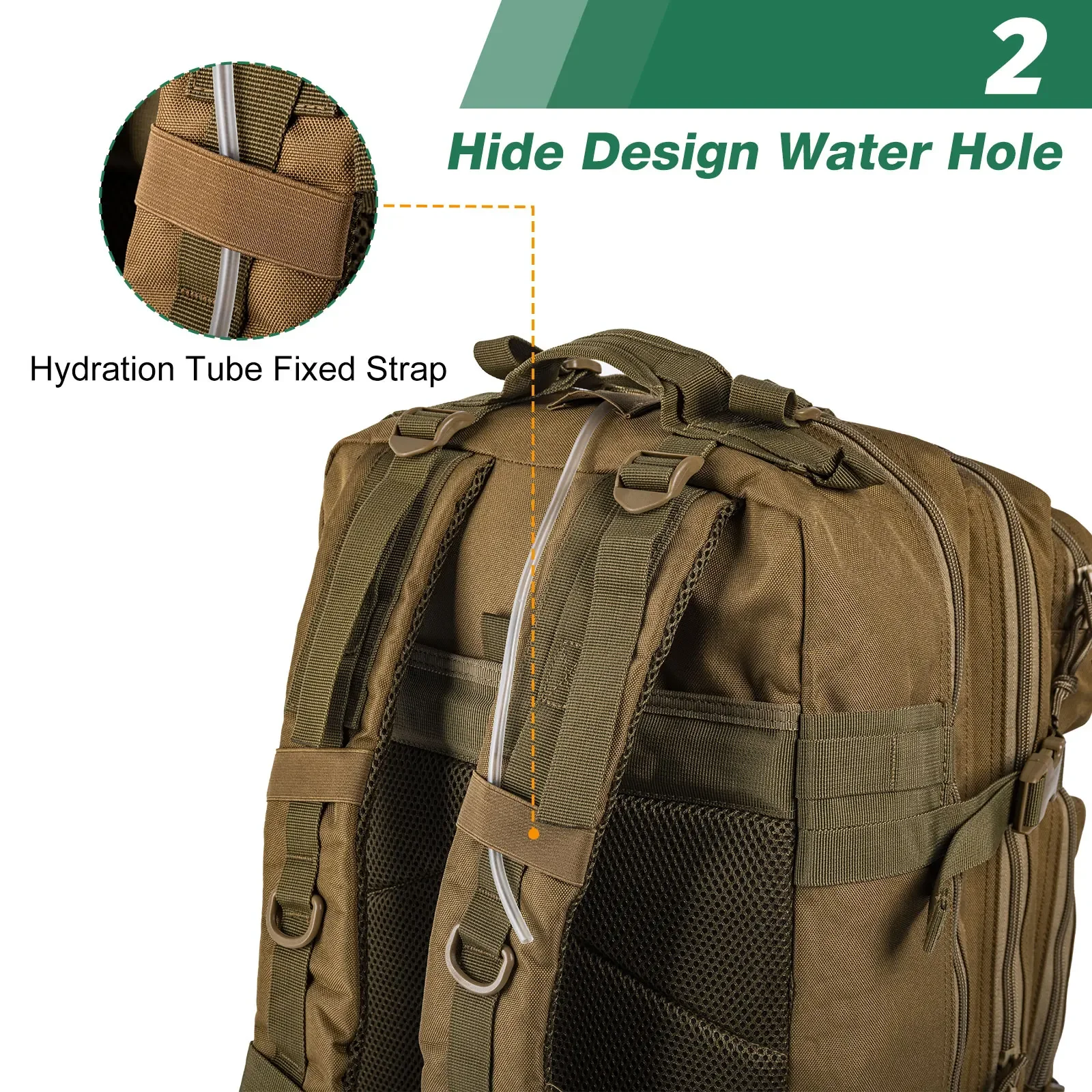 Goture-mochila de aparejos de pesca de 45L, almacenamiento de equipo de pescado, Camping, senderismo, ciclismo al aire libre, bolsa de pesca con mosca, bolsa multifuncional - imagen 4