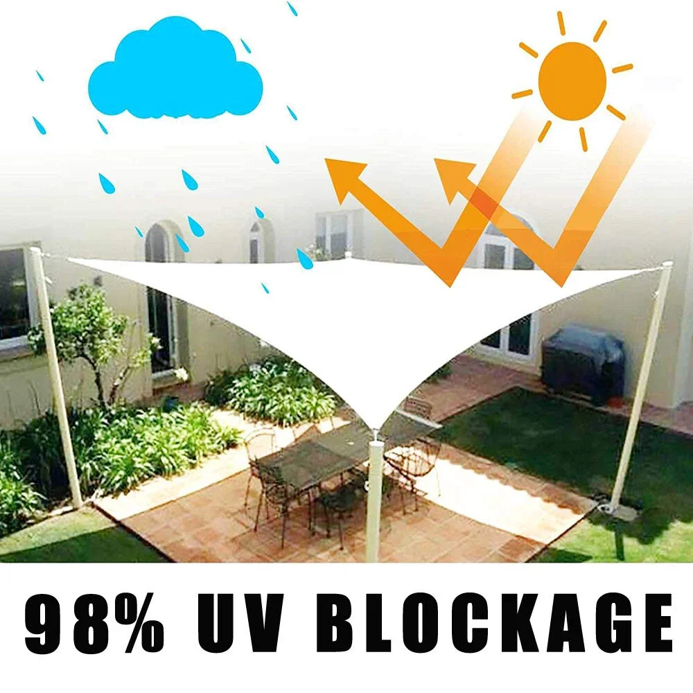 Velas de protección solar de alta resistencia, protección UV, desvanecimiento, resistente a la oxidación, sombrilla rectangular, dosel, bordes curvos, bloques, toldos de luz solar - imagen 2