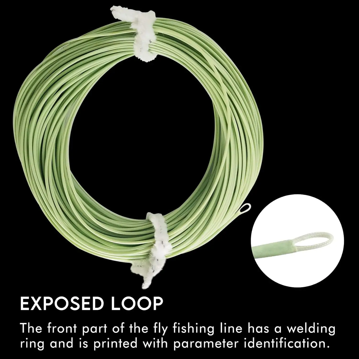 Línea flotante de pesca con mosca Aventik de 85 pies de peso hacia adelante con bucle soldado WF3 4 5 6 7 8F - imagen 5