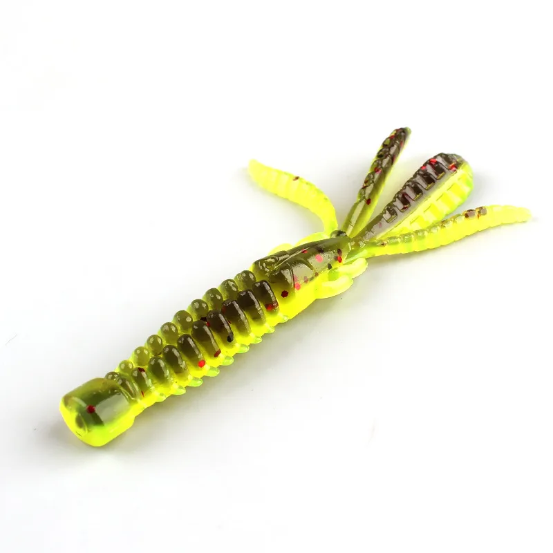 Señuelo de pesca flotante camarones cebo suave Drop-shot Ned Rig gusano señuelos artificiales 6cm 7cm agregar sal atrayente de peces lote 10 piezas venta - imagen 5