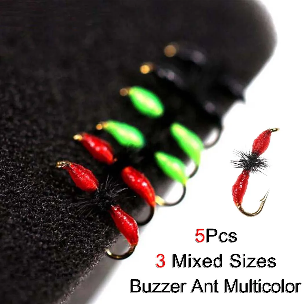 Señuelo Mosca Seca Multicolor para trucha y pesca con hormiga