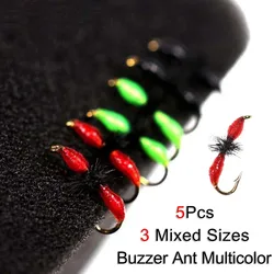 Señuelo Mosca Seca Multicolor para trucha y pesca con hormiga