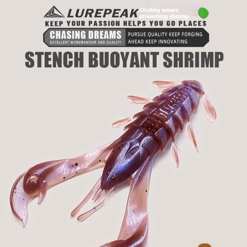 LUREPEAK Camarones Flotantes de Vinilo – Ned Rig Texas - imagen 4