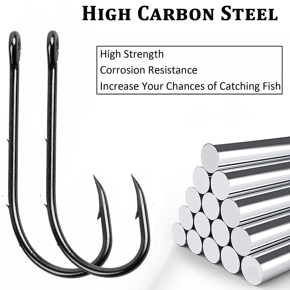 Kit de anzuelos circulares de pesca, 170 unids/caja, pulpo, cebo, anzuelos de compensación de gran espacio, plomo para morder abierto, trucha lubina - imagen 5