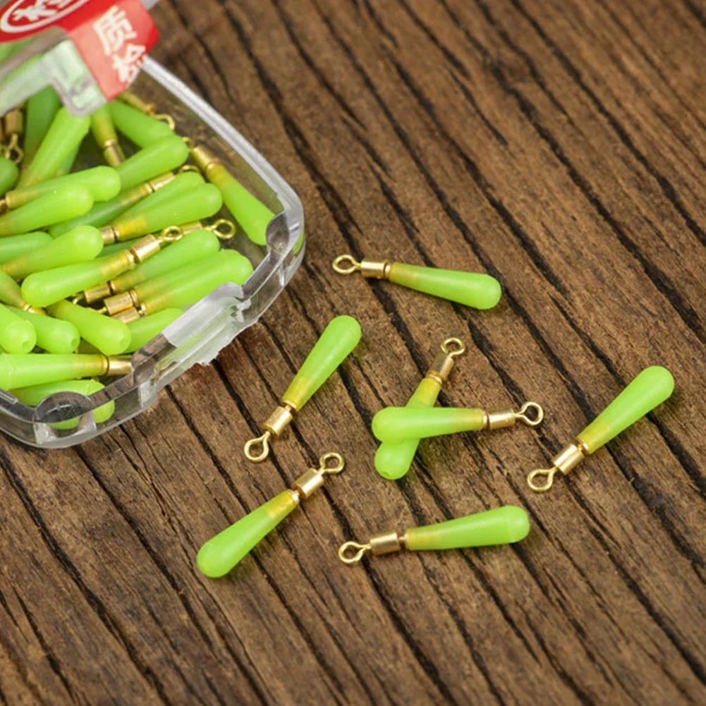 30 unids/lote Bobber de goma flotadores de pesca de deriva boya de rotación asiento de cabeza de cobre aparejos de pesca Bobber Gadget de pesca Color al azar - imagen 3