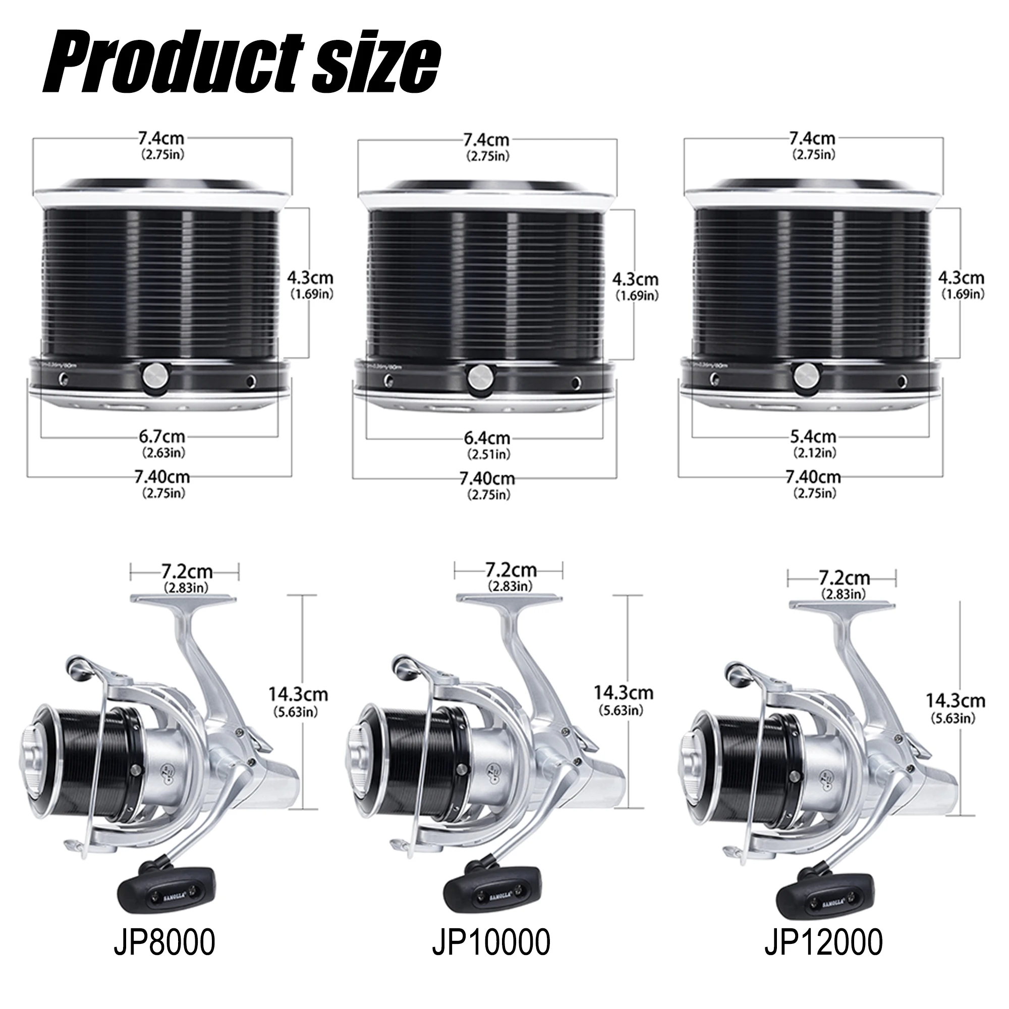 2025 nuevo carrete de Pesca giratorio arrastre fuerte 20kg eje de gusano Pesca mar carretes de agua salada accesorios rueda giratoria de fundición larga - imagen 2