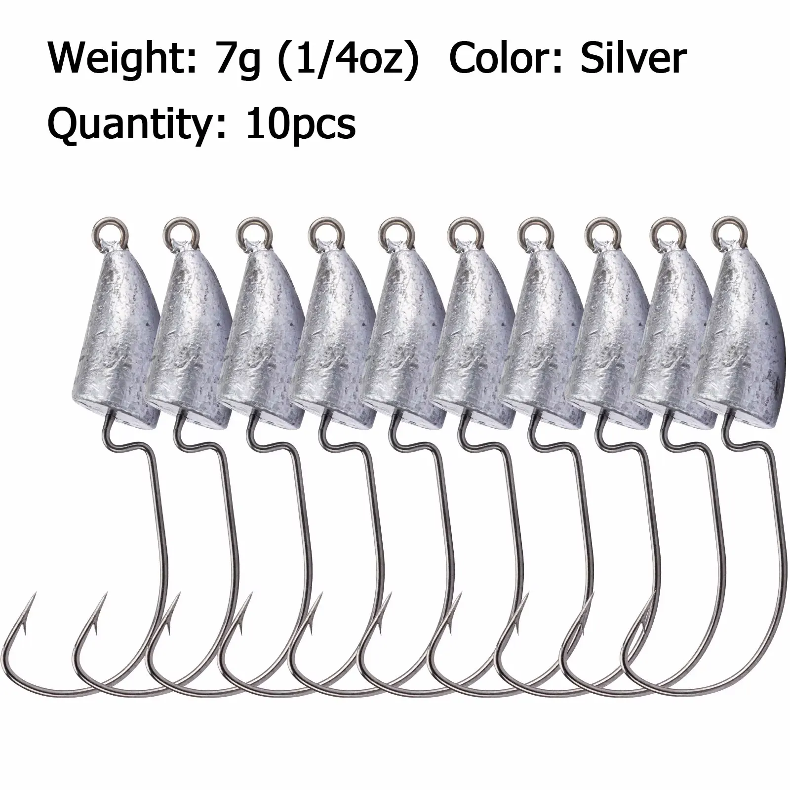 10pcs 7g silver