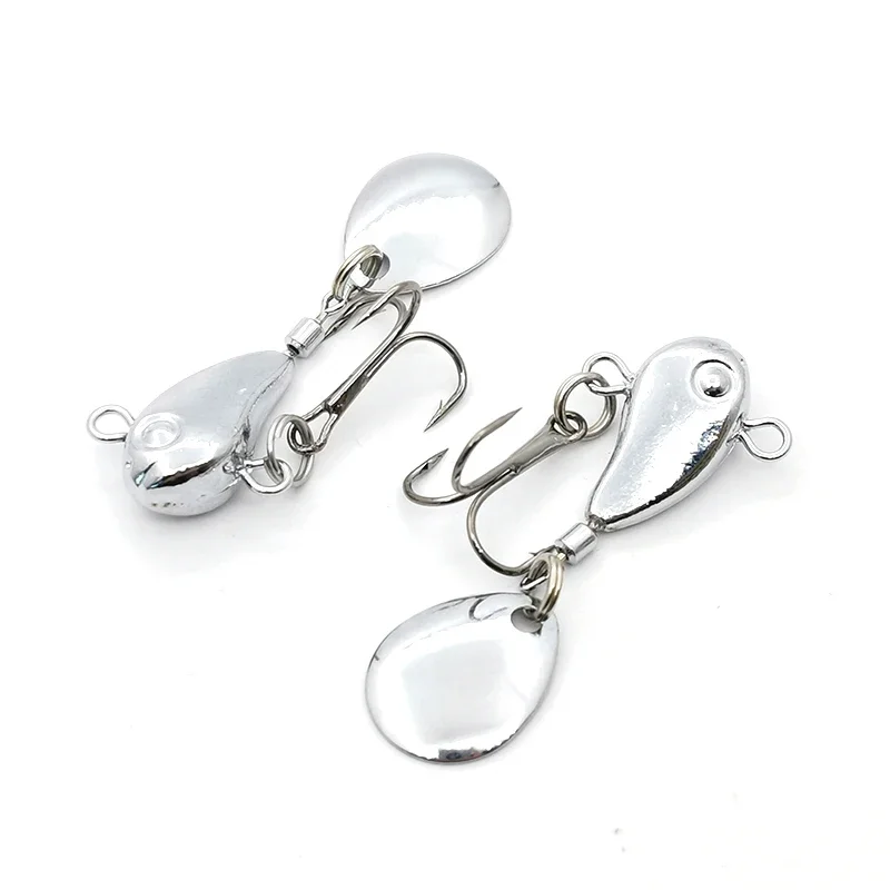 OUTKIT-Mini VIB de Metal con cuchara, señuelo de pesca de 8,5g, aparejos de pesca en hielo para invierno, Pin Crankbait, Spinner de vibración, cebo que se hunde