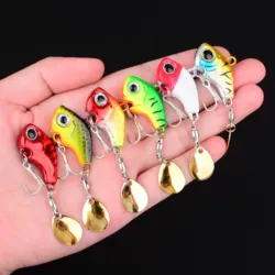 Señuelos VIB metálicos y cucharas giratorias para trucha en invierno