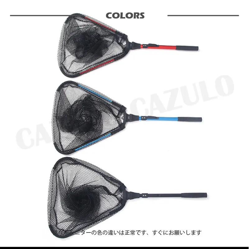 Redes de Pesca triangulares plegables, de acero inoxidable, telescópicas, pequeñas, Accesorios de Pesca de Mar - imagen 2