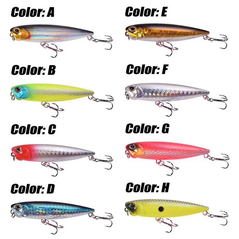 Señuelo de pesca con lápiz flotante Topwater, 6,5 cm, 5,5g, Crankbaits para caminar para perros, Wobbler Stickbait, pececillo, cebo Artificial duro para Lucio - imagen 2
