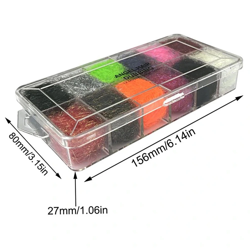 Aventik 12 colores doblado de atado de moscas perfecto para cualquier mosca seca materiales de pesca con mosca hechos a mano funciona bien para medios pequeños - imagen 4