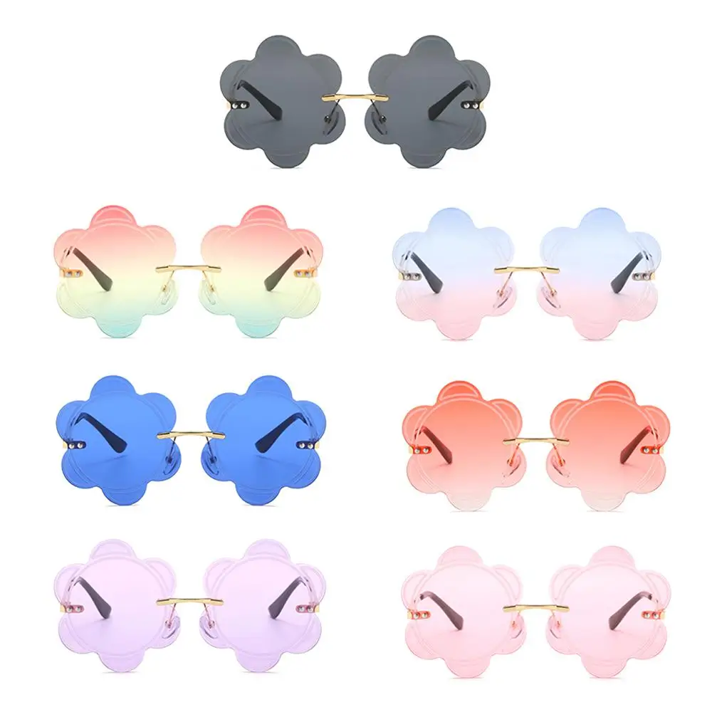 Gafas de sol de flores bohemias para fiesta en la playa, lentes de sol de moda, gafas de fotos, sombras de copos de nieve - imagen 3