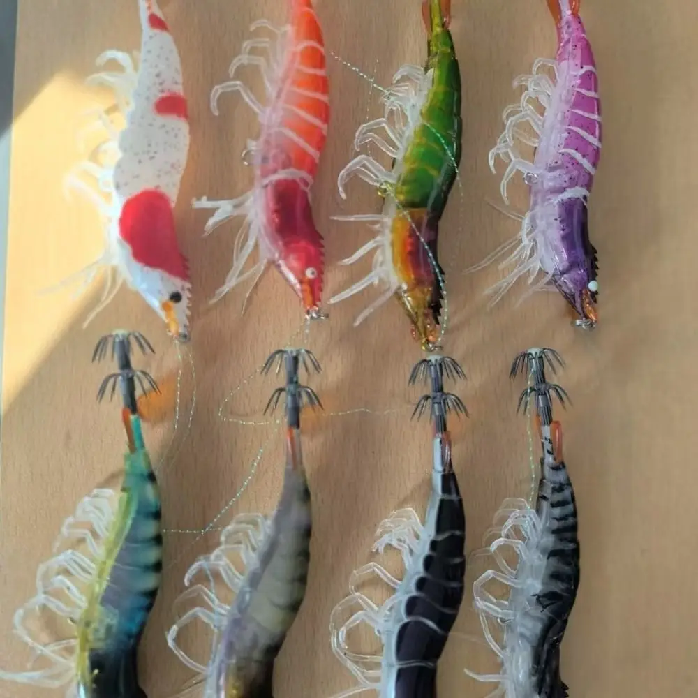 Plantilla de calamar de 9cm, anzuelo para camarones, 11g de peso, calamar Artificial, forma de sepia, diseño Egi, cebo de pulpo para pesca en agua salada - imagen 5