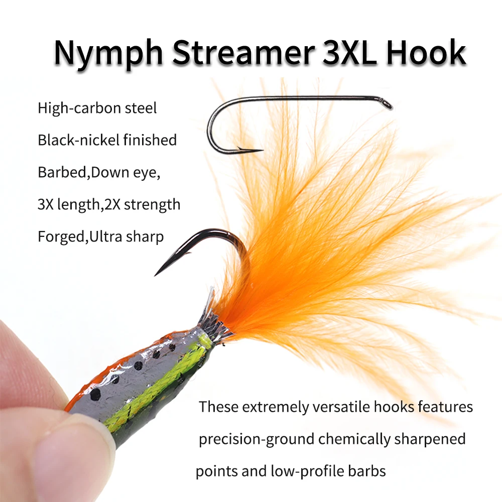 Señuelo de pesca con mosca de trucha, cuchara de cebo, pececillo de epoxi, Streamer, varios colores, 4 piezas #10 #4 - imagen 5