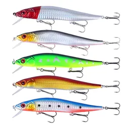 Señuelo de Pesca Minnow Crankbait Wobblers ojos 3D perca cebo Artificial Lucio carpa cebo de natación Pesca, 1 ud.