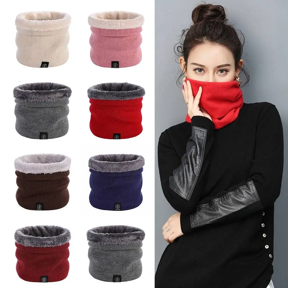 Polainas térmicas unisex para el cuello de invierno, forro polar, calentador de cuello de doble capa, bufandas gruesas y cálidas con bucle circular para mujeres y hombres - imagen 3