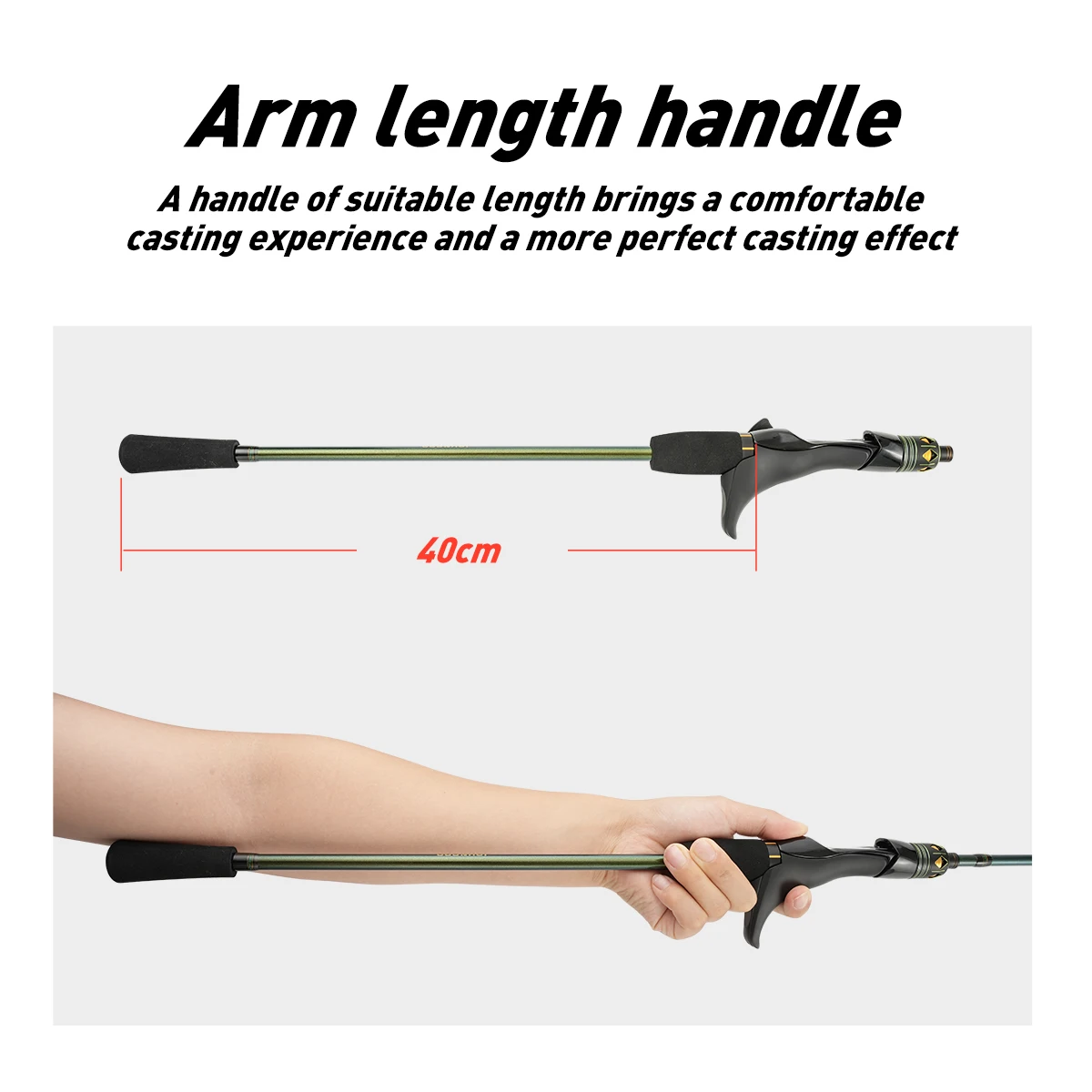 Johncoo 1,72 m MH caña de pescar de pulpo con agarre de pistola anillos Fuji peso ligero caña de pescar de barco caña de pescar de fundición de alta calidad - imagen 4